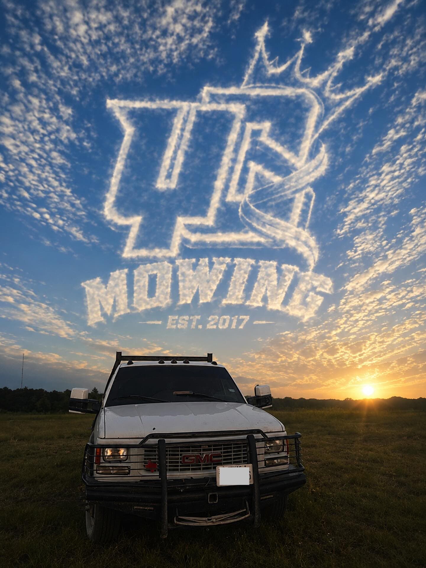 YC Mowing crew working on a lawn in Hillsboro, Texas